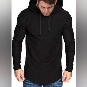 Men's‎ Athletic Hoodie Drawstring Sport Lightweight Soft Gray Workout Medium NWT